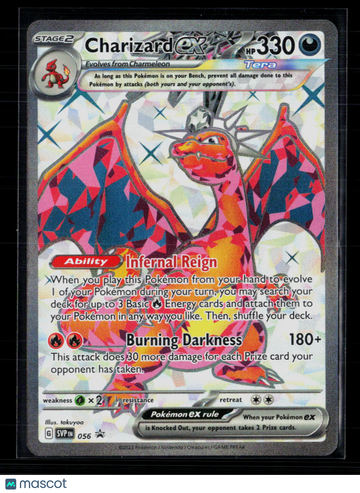 Pokemon Trading Card 2023 Scarlet & Violet Charizard EX Holo Black Star Promo SAR SVP EN 056 Lightly Played