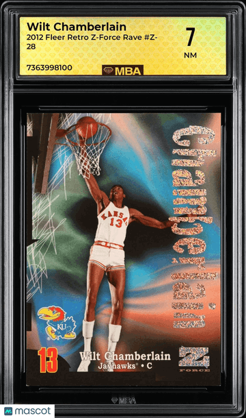 2012 Fleer Retro Z-Force Rave Wilt Chamberlain #Z-28 MBA 7