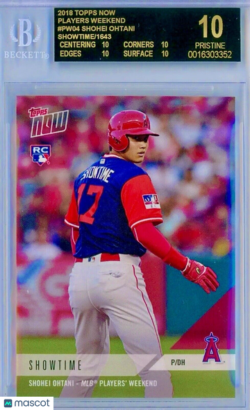 POP 7 BGS 10 Black Label RC Shohei Ohtani 2018 Topps Showtime Rookie "Nicknames"