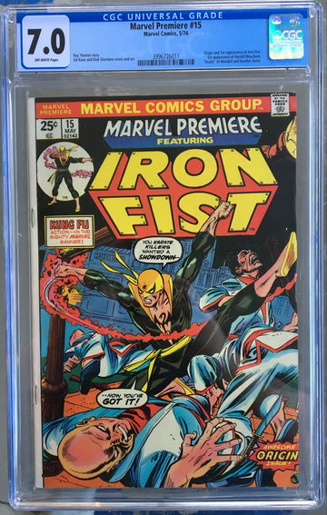 Marvel Premiere #15 (1974) CGC 7.0 -- 1st & origin of Iron Fist (Danny Rand)