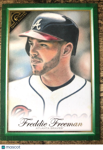 2019 Topps Gallery #136 FREDDIE FREEMAN GREEN Parallel SP #02/99 Braves