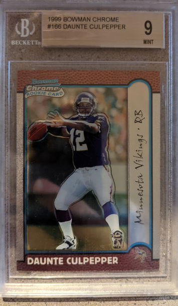 1999 Bowman Chrome Daunte Culpepper BGS 9