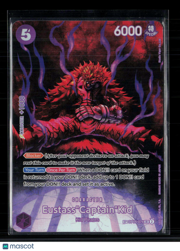 2023 One Piece Card Game Awakening of the New Era Eustass "Captain" Kid Holo Alt Art Super Rare