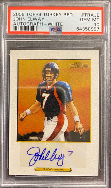 2006 Topps Turkey Red #TRAJE Autograph White John Elway PSA10 #5/25
