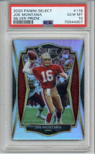 2020 PANINI SELECT SILVER PRIZM #118 JOE MONTANA CARD 49ERS PSA 10 LOW POP