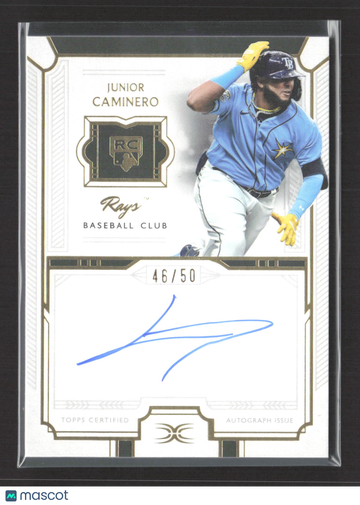 2024 Topps Definitive Collection Junior Caminero RC Auto #DRA-JC2 46/50 Baseball Card