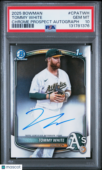 2025 Bowman Chrome Prospect Autographs Tommy White #CPATWH PSA 10