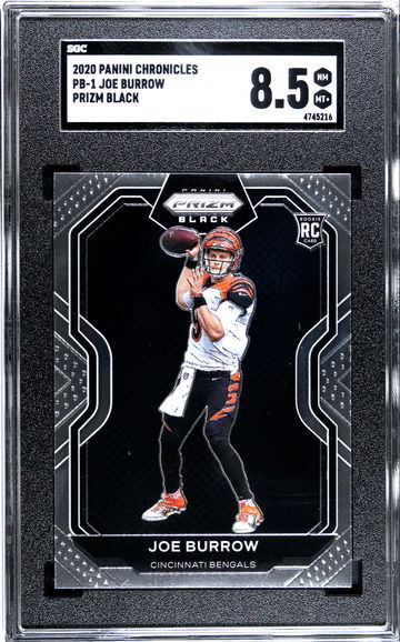 2020 Panini Chronicles PB-1 Joe Burrow RC ~ Prizm Black SGC 8.5
