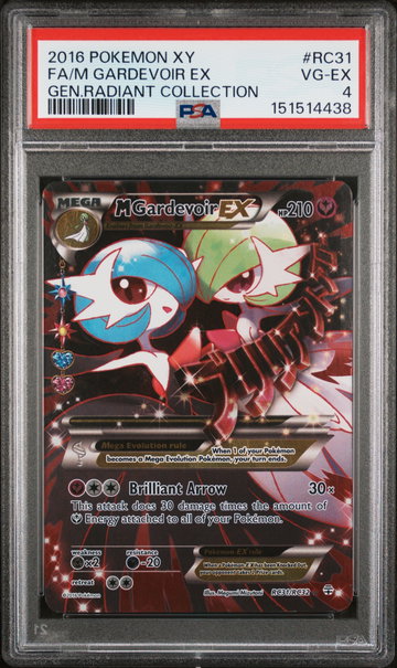 2016 Pokemon XY Generations Radiant Collection M Gardevoir Ex #RC31 PSA 4