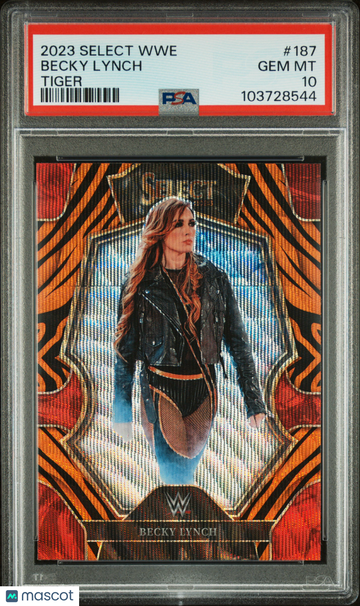 2023 Panini Select WWE Becky Lynch #187 Tiger PSA 10