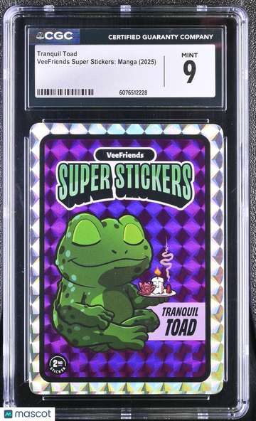 2025 Veefriends Super Stickers: Manga Tranquil Toad CGC 9