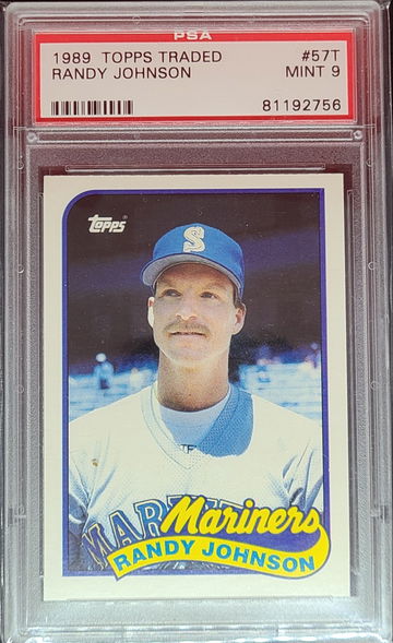 1989 Topps Traded #57T Randy Johnson PSA Mint 9
