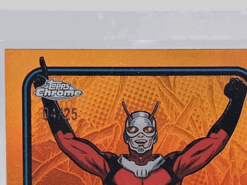 2025 Topps Chrome Marvel Ant-Man Orange Refractor Serial Numbered Trading Card