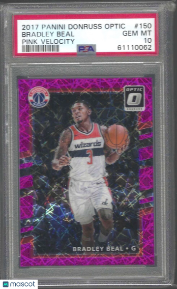 2017 Panini Donruss Optic Bradley Beal #150 Pink Velocity PSA 10