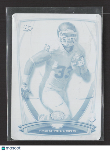 2014 Bowman Football Trey Millard #91 Cyan Printing Plate /1 Cyan Printing Plate