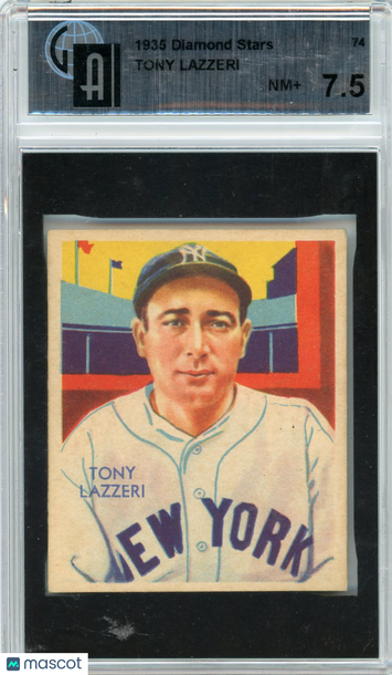 1935 1934-36 National Chicle Diamond Stars Tony Lazzeri #74 GAI 7.5