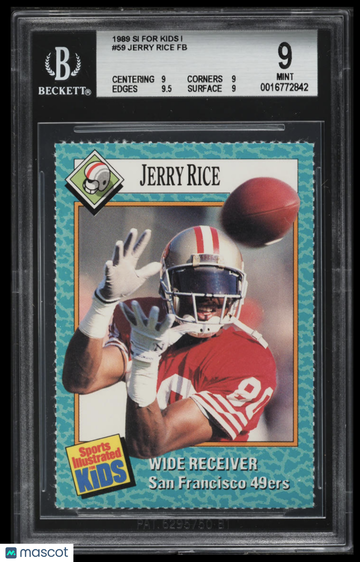 1989 Sports Illustrated for Kids Jerry Rice FB #59 BGS 9