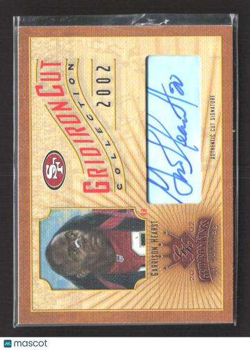 2002 Donruss Gridiron Kings Gridiron Cut Collection Garrison Hearst #GC-32 /400 Authentic Cut Signature
