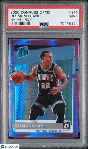 2020 Panini Donruss Optic Desmond Bane #180 Hyper Pink Rookie PSA 9