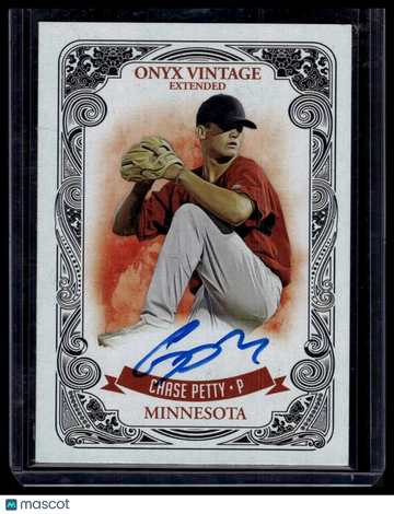 2021 Onyx Vintage Extended Chase Petty #EACP Blue Signatures AU