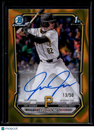 2026 Bowman Chrome Jared Jones #CPA-JJ Orange Refractor /50 1st Bowman