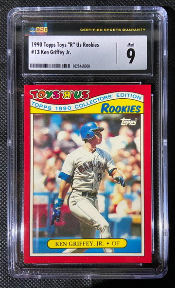 1990 Topps Ken Griffey Jr Toy R Us Rookies CSG 9 MINT