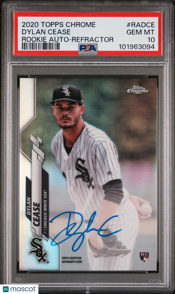 2020 Topps Chrome Rookie Autographs Dylan Cease #RADCE Refractor PSA 10