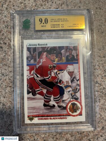 1990-91 Upper Deck Jeremy Roenick #63 Set Base Mnt 9