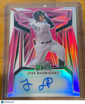 2023 Leaf Metal - Base Autographs Purple Wave Jose Rodriguez #BA-JR1