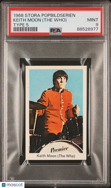1968 Popbilder Stora Popbildserien Type 5 Keith Moon (The Who) PSA 9
