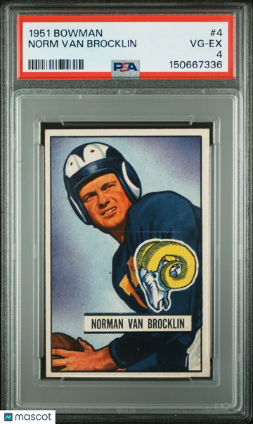 1951 Bowman Norm Van Brocklin #4 PSA 4