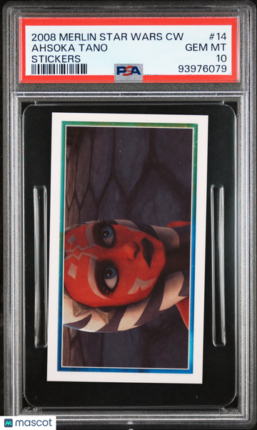 2008 Merlin Star Wars II: The Clone Wars Stickers Ahsoka Tano #14 PSA 10