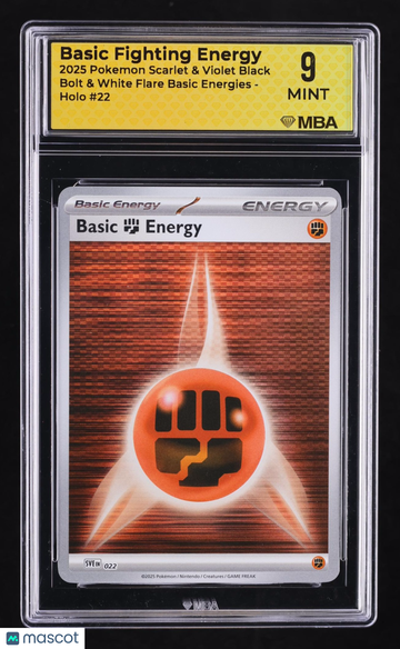 2025 Pokemon Scarlet & Violet Black Bolt & White Flare Basic Fighting Energy Holo MBA 9 #22