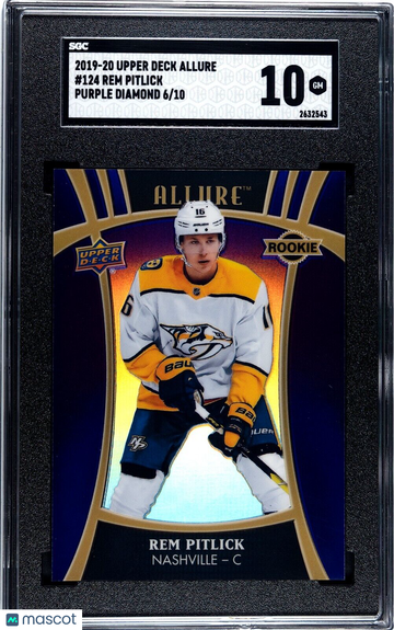 2019-20 Upper Deck Allure Rem Pitlick Rookie SGC 10