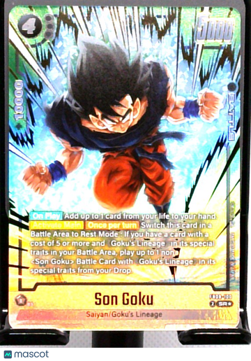 2025 Bandai Dragon Ball Super Card Game FB08 Son Goku Holofoil Trading Card