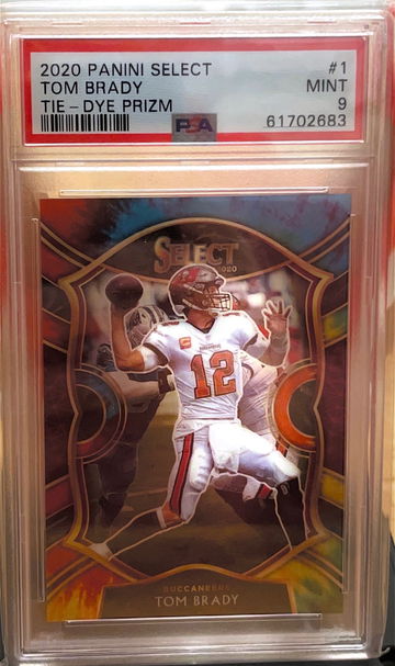 2020 Select Tie Dye Prizm Tom Brady PSA 9