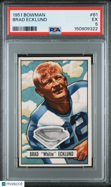1951 Bowman Brad Ecklund #81 Vintage Stock PSA 5