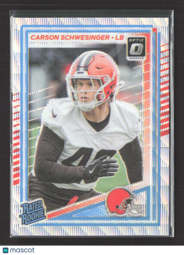 2025 Panini Donruss Optic Prizm Carson Schwesinger #217 009/300