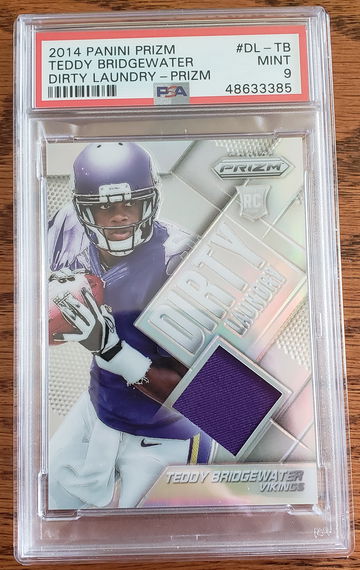 2014 Panini Prizm Teddy Bridgewater Rookie Dirty Laundry PSA 9 - pop 1