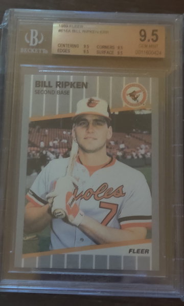 1989 Fleer Billy Ripken FF Error Graded BGS 9.5x4 GEM MINT!!