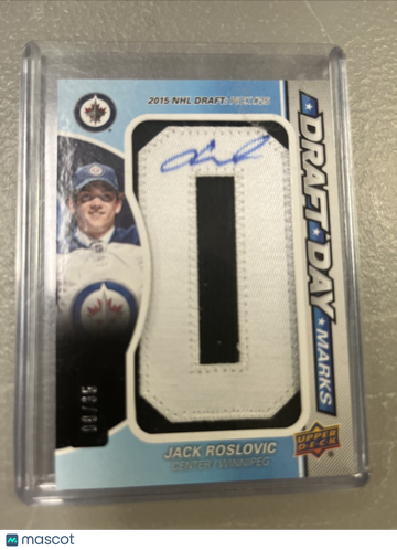 2017-18 SP Game Used - Draft Day Marks Rookies Jack Roslovic #DDM-JR [None] Short Print