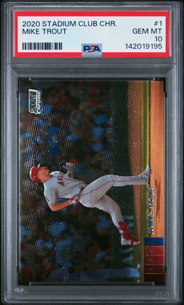 2020 Stadium Club Chrome Mike Trout #1 PSA 10