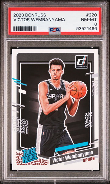 2023 Panini Donruss Rated Rookie Victor Wembanyama #220 PSA 8