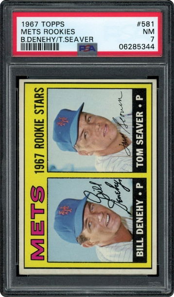 1967 Topps #581 Tom Seaver Mets Rookies PSA 7