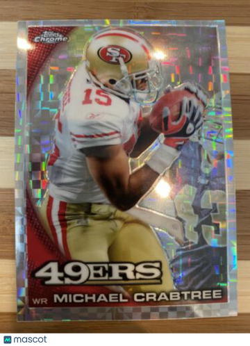 🔥2010 Topps Chrome Michael Crabtree Xfractor SP  San Francisco 49ers #C128