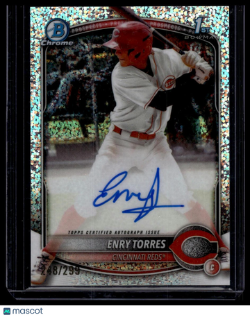 2025 Bowman Chrome Enry Torres #CPA-ET Prospect Autographs Speckle SN AU