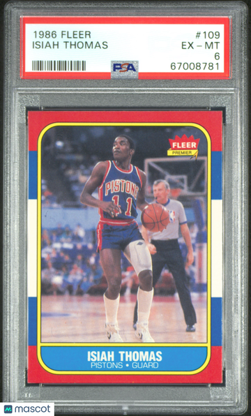 1986 Fleer Isiah Thomas #109 PSA 6