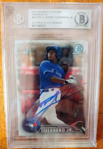 2016 Vladimir  Guerrero Jr First Bowman Chrome BAS Auto (Beckett)