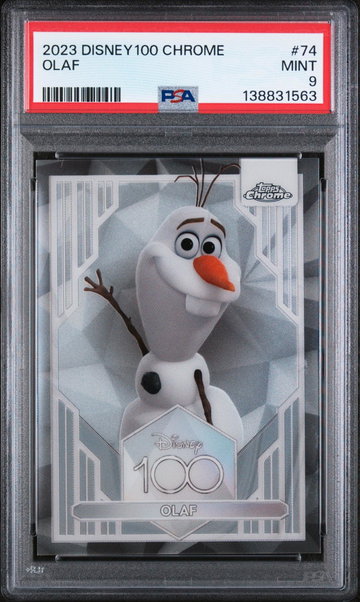 2023 Topps Chrome Disney100 Olaf #74 PSA 9