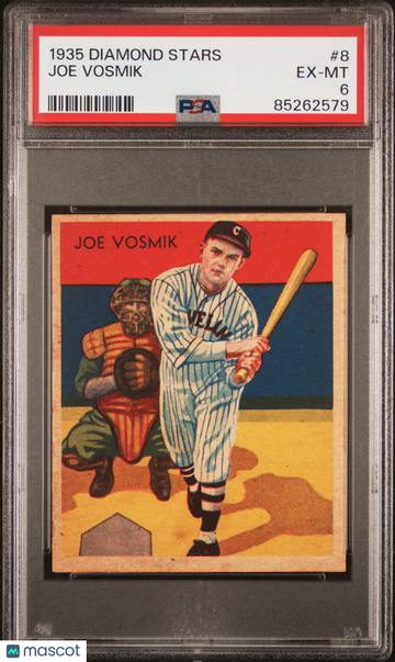 1935 Diamond Stars Joe Vosmik #8 PSA 6